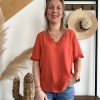 Blouse brique