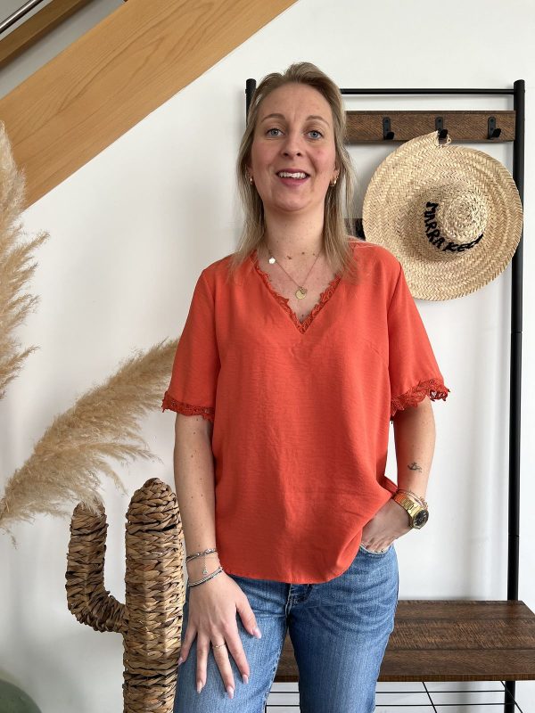 Blouse brique
