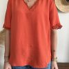 Blouse brique