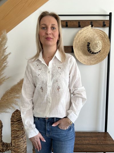 chemise lin broderie chemise en lin