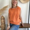 Pull sans manches orange