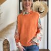 Pull sans manches orange