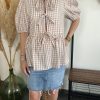 blouse vichy beige