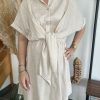 robe en lin beige