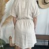 Robe en lin beige