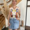 Top crochet femme