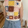 Top crochet femme