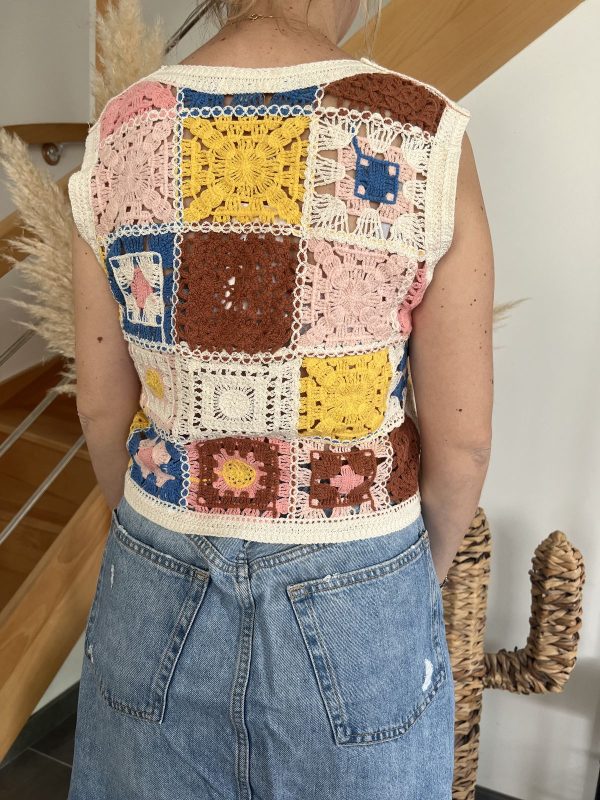 Top crochet femme