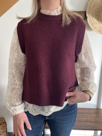 pull sans manches et chemise pour femme