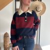 Pull polo femme