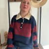 Pull polo femme