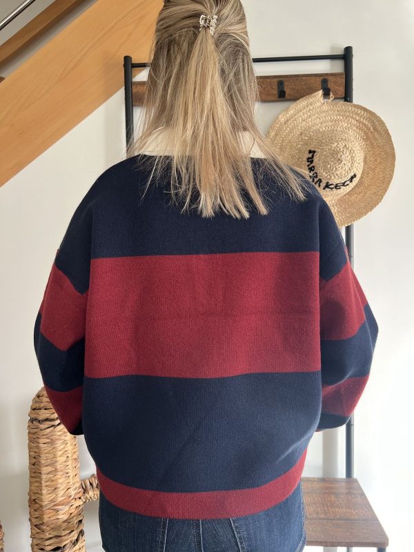 Pull polo femme