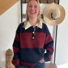 Pull polo femme