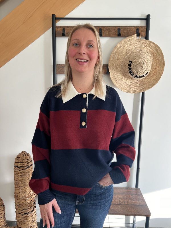 Pull polo femme