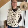 Gilet sans manches à fleurs