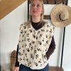 Gilet sans manches à fleurs