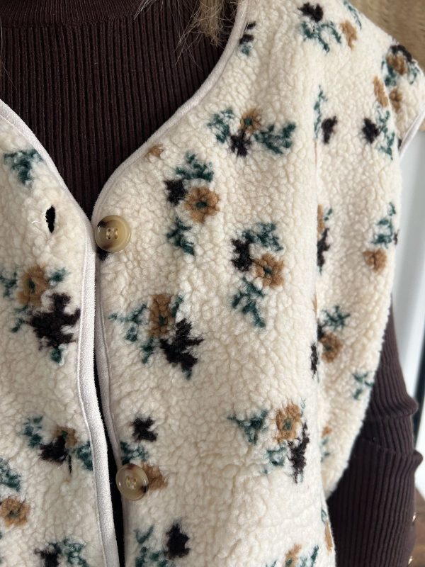 Gilet sans manches à fleurs