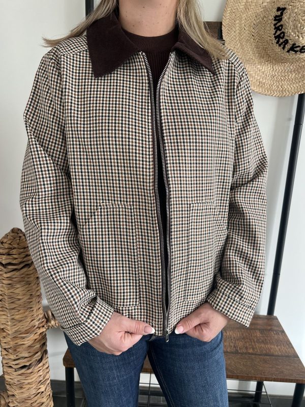 veste à motif prince de galles