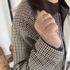 veste princes de galles col velours pour femme