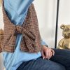 pull sans manches manches nœud sur le côté