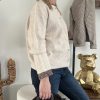 Pull chemise écru