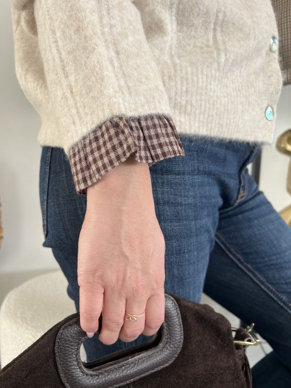 Pull chemise écru