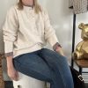 Pull chemise écru