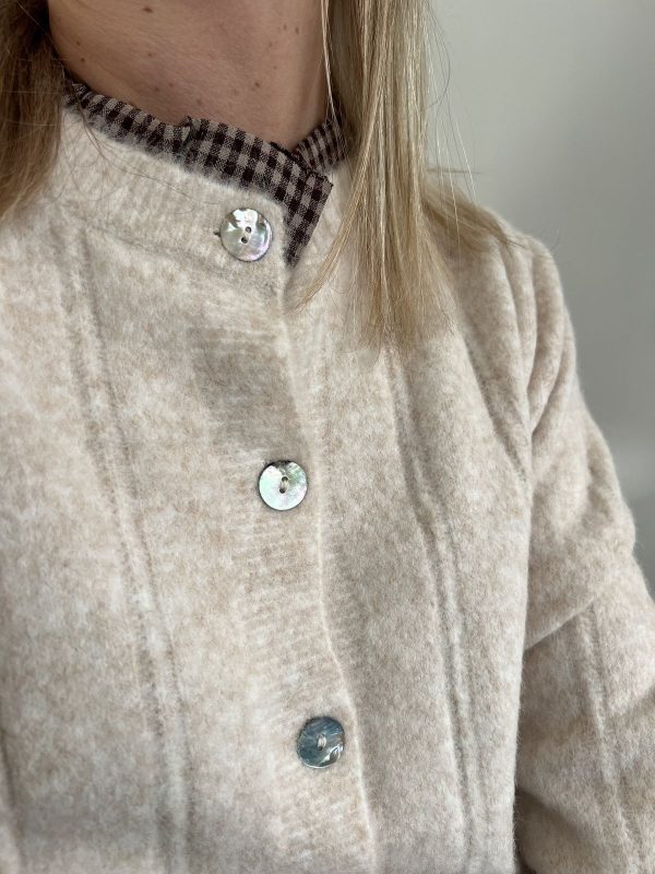 Pull chemise écru