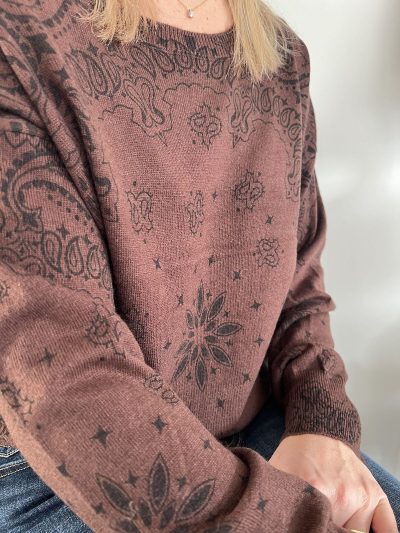 pull marron pour femme