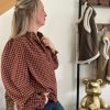 Chemisier femme à carreaux