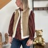 Gilet sans manches beige