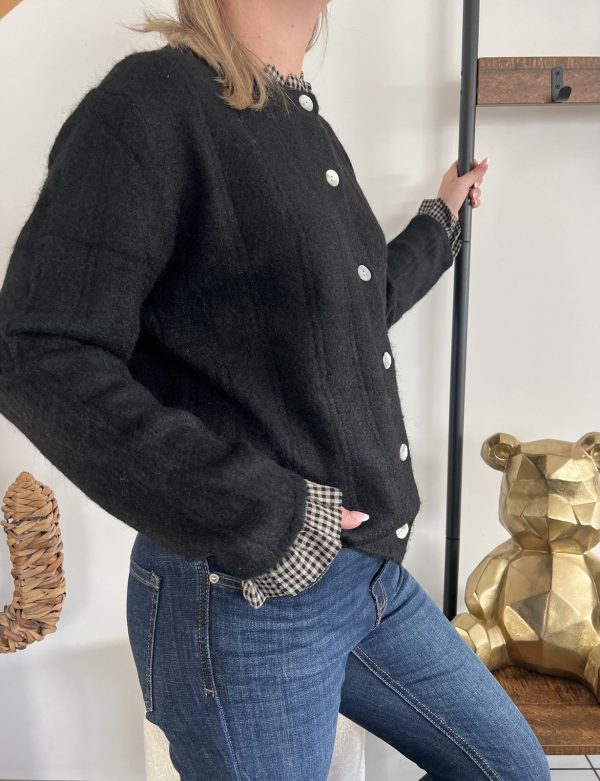 Pull chemise noir