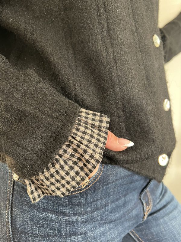 Pull chemise noir