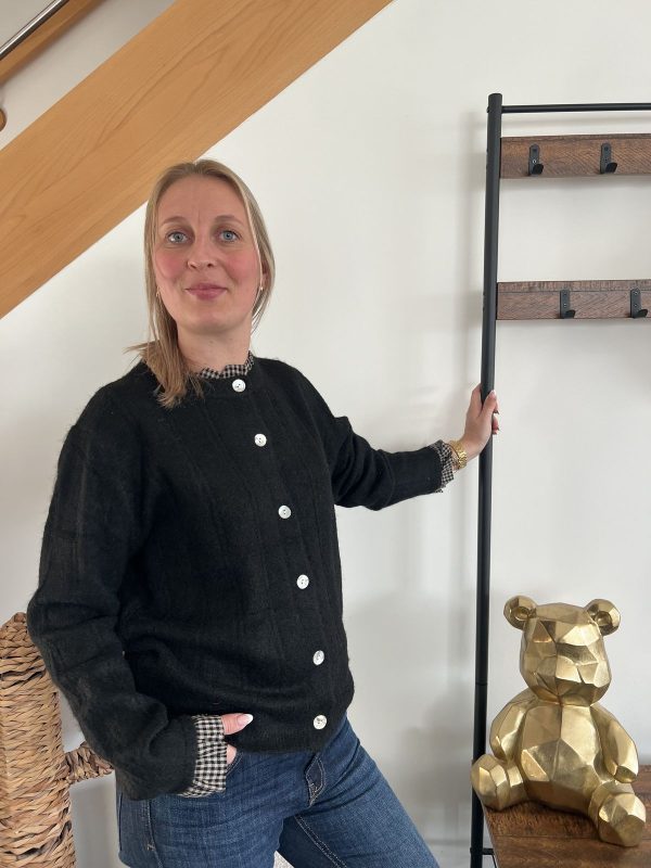 Pull chemise noir