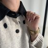 Pull gris à pois