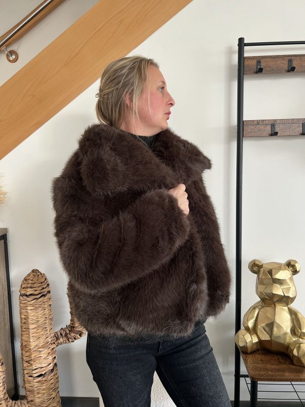 manteau fausse fourrure pour femme