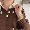 Pull marron à pois