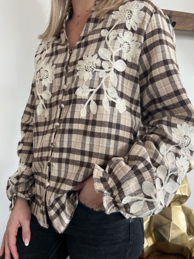 blouse femme à carreaux