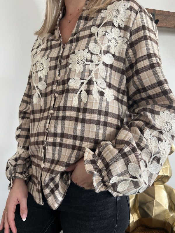 blouse femme à carreaux