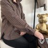 Chemise à carreaux chocolat