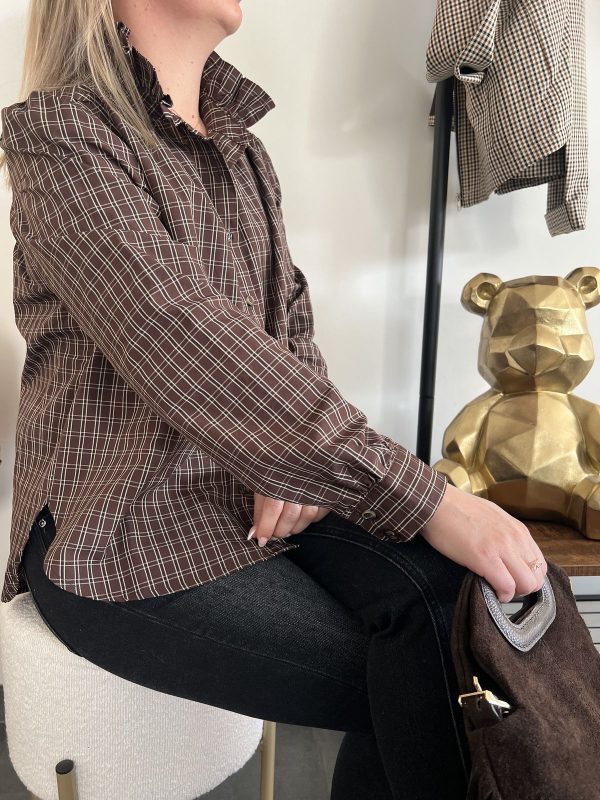 Chemise à carreaux chocolat
