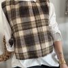 pull sans manches femme kaki