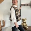 pull sans manches kaki