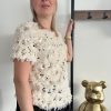 top fête en sequins et froufrous