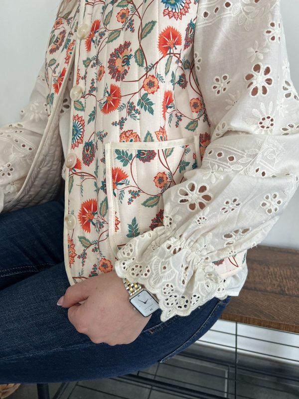 Veste sans manches floral