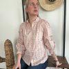 Blouse fleurie rose