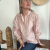 Blouse fleurie rose