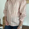Blouse fleurie rose