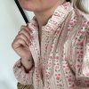 Blouse fleurie rose