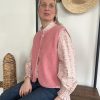 veste sans manches rose